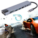 8 in 1 TYPE-C HUB Gigabit LAN Docking Station USB C Adapter for Notebook A