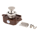 Brown Cupboard Drawer Push Button Door Lock Press Close Latch Catch Campervan