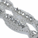 Double Strip Bride Wedding Accessory Hair Head Band Wear Rhinestone Jewelry M8A3