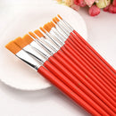 12 x Nylon Hair Artist Watercolour Acrylic Oil Painting Paint Brush Set SupplyLJ