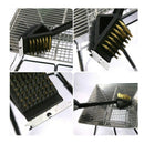 3in1 BBQ Cleaner Copper Wire BBQ Grill Brush Stainless Steel Long Handle Ba P7O9