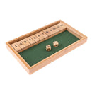 Wood Deluxe 1-12 Number Shut the Box Dice Board Game Entertainment for Club
