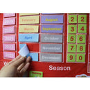 17.12x25" Learning Calendar with Weather Station Season for Kids Early Education