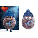 DIY 5D   Diamond Purple Pet Owl  Wall Stickers Painting Home Decor