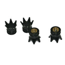 4X Black Crown Style Car Motorcycle Bike Tyre Tire Air Valve Dust Caps Stem