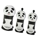 Pack 3 Golf Headcover, Golf Club Cover Panda Animal Lovely Head Cover