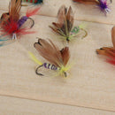 12pcs Fly Fishing Lure Set Style Insect Artificial Bait Feather Single Hook