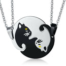 1 Pair Stainless Steel Yin Yang Cat Puzzle Piece