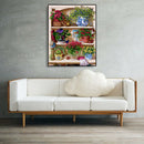 Painting By Numbers Kit DIY Flower Rack Hand Painted Canvas Oil Art Picture