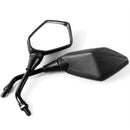 10mm Black Motorcycle Wing Side Mirrors Anti Glare Motorbike Rearview Pa CKG