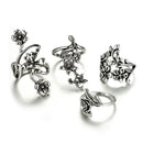 4pcs/set Mid Midi Above Knuckle Joint Ring Band Tip Finger Stacking Punk Rings