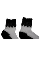 Pair of Stylish Lolita Style Lace Jacquard Ruched Edge Translucence Socks F