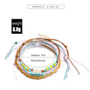 4Pcs/Set Watermelon Surfer Beach Foot Ankle Multi-layer Rope Anklet Bracelet