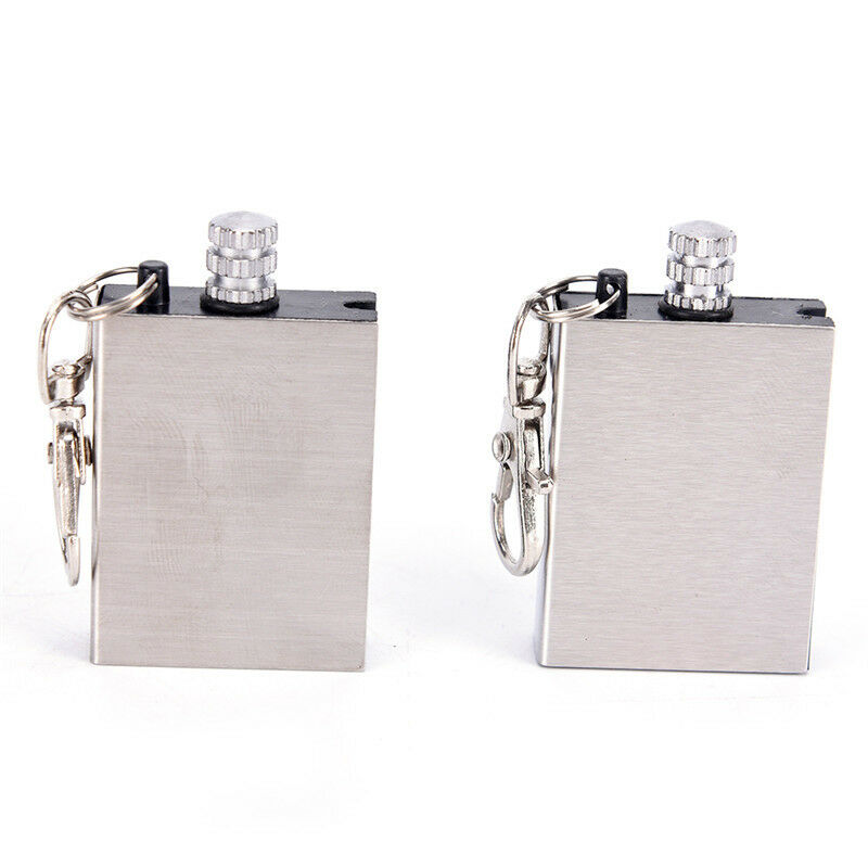 Fire Starter Capsule Flint Keychain Key ring Lighter Match NO Fuel Camp Tool MO