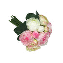 Artificial 13-Head Jasmine Silk Flowers Leaf Wedding Photography Craft Pink