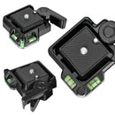 Camcorder Tripod Monopod Ball Head Quick Release Mounting Plate for DSLR Camera
