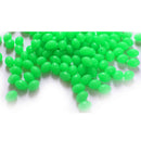 200pcs Luminous Fishing Beads Plastic Assorted Oval Shaped Bead 6x10mm 1.2mm