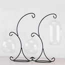 Iron Hanging Plant Stand Holder 2 Hooks for Landscaping Garden Decor Black