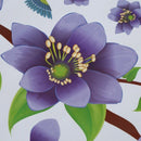 Beautiful Purple Flowers Flying Birds Wall Stickers, Living Room Bedroom Re