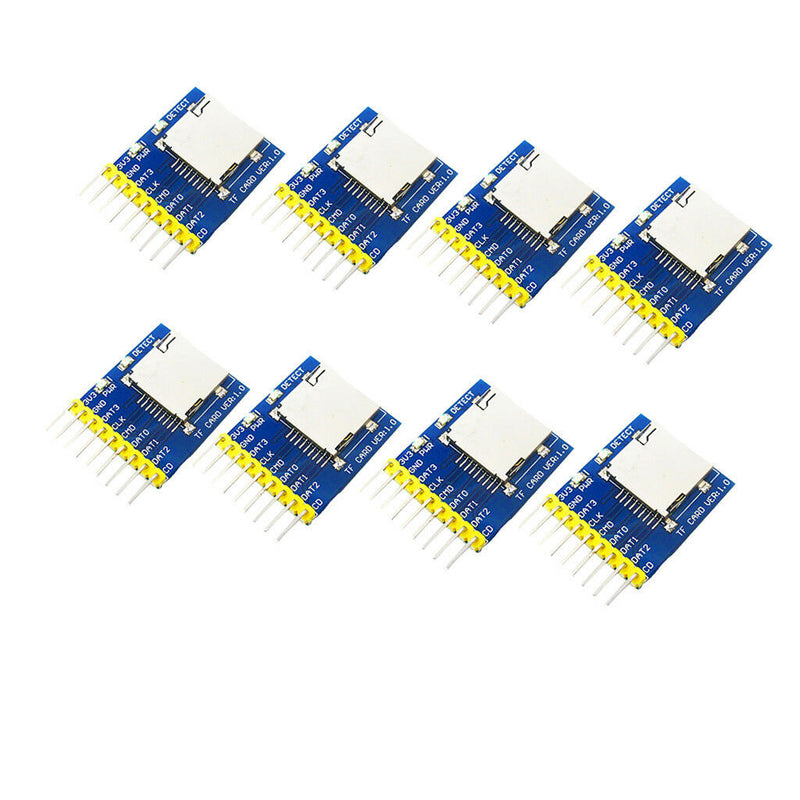 8Pcs SD Card Module Slot Socket Reader For  PIC AVR STM32 MSP430