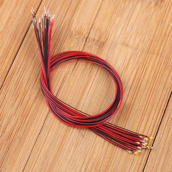 10pcs 0402 Pre-soldered Micro Litz Wired Leads Blue SMD Led 200mm Length