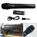 Professional Wireless Microphone w/ Receiver Adaptor VHF Mic Kit Black
