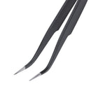 Anti-Static Stainless Steel Cosmetic Tweezer with Curve Head for Nail Art (