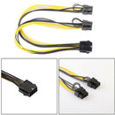 8-Pin to Dual 8-Pin (6+2)Pin PCI-Express Power Adapter Y-Splitter Cable Adapter