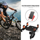 Bicycle Phone Holder Aluminum Motorcycle Handlebar Support Stand (Black) A