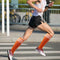 Anti-slip Sports Socks Stripe Men Basketball Calf Length Socks (Orange M) A#S