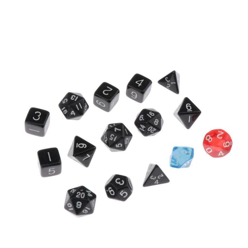 Polyhedral Dice TRPG Dice Acrylic For   Board Game 15pcs