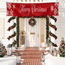 Merry Christmas Banner Snowflake Xmas Flag Party Ornaments Festival Supplies