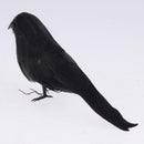 2x Black Feather Bird Artificial Simulation Birds Xmas Prop Home Yard Decor