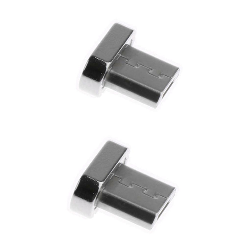 2 Pieces Magnetic Tips Micro USB Adapter Connector Head For Android Phones