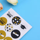 10sheets/Pack Round Labels Graduation Theme Patterned Sealing Stickers Handm BX