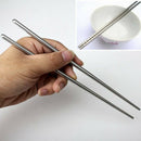 1 Pair Stainless Steel Chopsticks for Sushi Noodle Rice Chinese Chop Sticks New