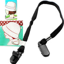 9mm Outdoor Camping Hiking Hat Scarf Wind Clip Lanyard Rope Cord Black