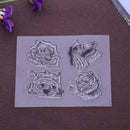 Silicone Flower Stamp+Metal Cutting Dies Stencil Frame Craft Scrapbook