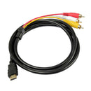 1Piece HDMI to RCA Cable, HDMI Male to 3RCA AV Composite Male M/M Connector
