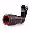 Universal 12X Zoom Optical Clip-on Telephoto Telescope Lens Mobile Phone Camera