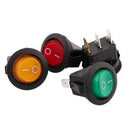 5X(4 x 12V LED illuminated rocker on-off toggle SPST switch dash light car I7U7)