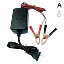 12V 1A Car Battery Maintainer Smart Charger Portable Black Auto Motorcycle E3D9