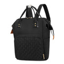 Pure Color Mommy Travel Backpacks Nylon Large Maternity Nappy Bags (Black)