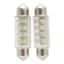 2 X 8 LED SUPER WHITE 39mm Festoon Dome Bulb Light NEW
