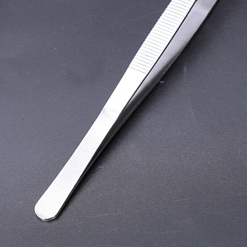 Stainless Steel Straight and Curved Nippers Tweezers Feeding Tongs for Rept E6B2