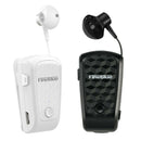 Stereo Wireless Clip-on Earbuds Earphone Bluetooth Headset Retractable Black