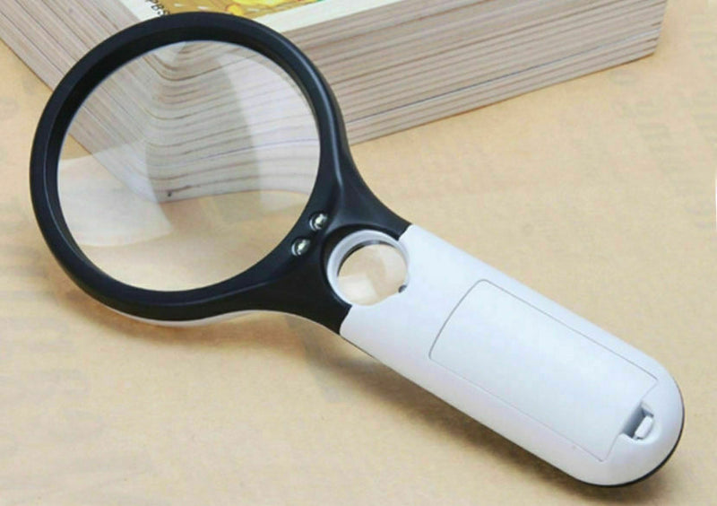 Hand Held Detachable 45x Magnifying Glass Lens Magnifier Loupe w/ LED Lights