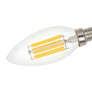 LED Filament Candle Light Bulb For Chandelier Ceiling Light A-Warm White 6W