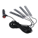 4x Flexible 9 LED 4 Strip Light Lighting Outdoor Background Light Waterproof