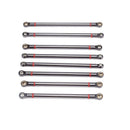8Pcs Wheelbase Link Rod Aluminum Alloy Link Rod 313Mm for 1/10 Rc Car Crawl
